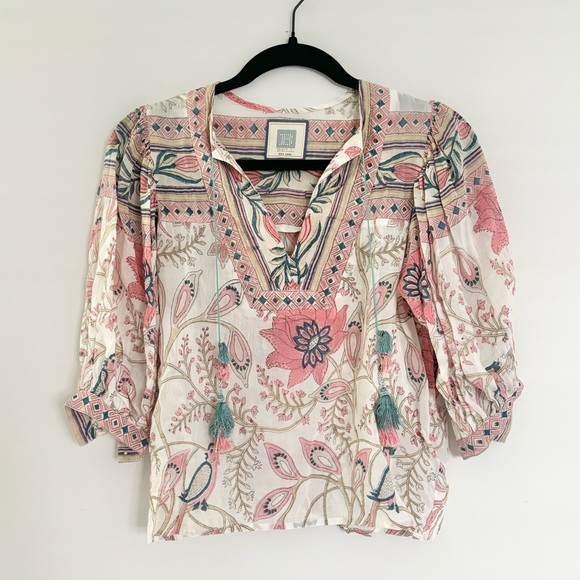 BELL Stella Blouse in Multi Tulip Print - Picture 2 of 2